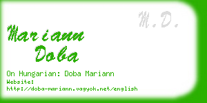 mariann doba business card